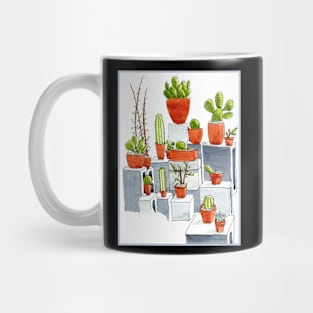 Cacti Beauty - Original Ink and Watercolor Painting Mug